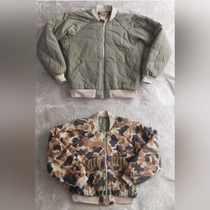 Vtg Columbia Men's Duck Camo/ Olive Reversible Thinsulate Bomber Jacket | M